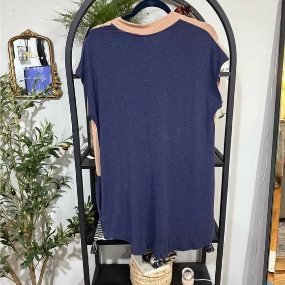 Dolan Left Coast Collection Womens Medium Navy Tan Tunic Dress size large - Picture 8 of 8